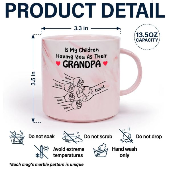 Better Than Having You As My Grandpa - Personalized Marble Mug Better Than Having You As My Grandpa - Personalized Marble Mug