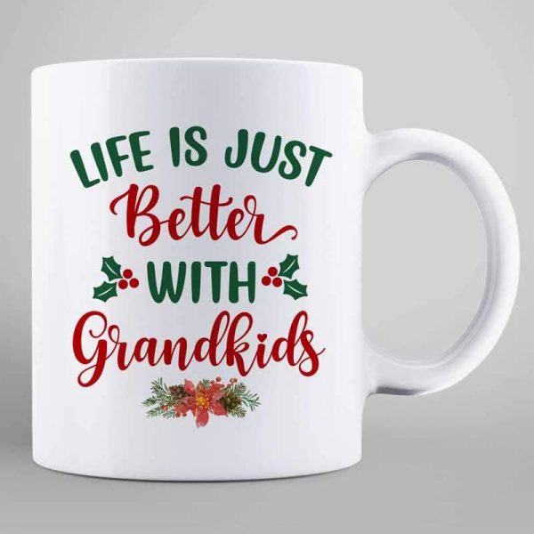 Better With Grandkids Christmas Personalized Coffee Mug Better With Grandkids Christmas Personalized Coffee Mug