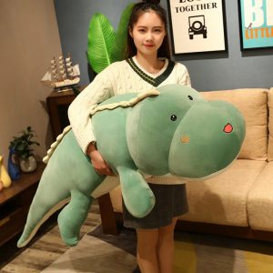 Big 80CM Cute Dinosaur Plush Toy - Soft Cartoon Pillow for Kids & Gifts