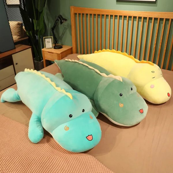Big 80CM Cute Dinosaur Plush Toy - Soft Cartoon Pillow for Kids & Gifts