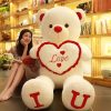 Big I LOVE YOU Bear Plush Toy Soft Huge Stuffed Doll