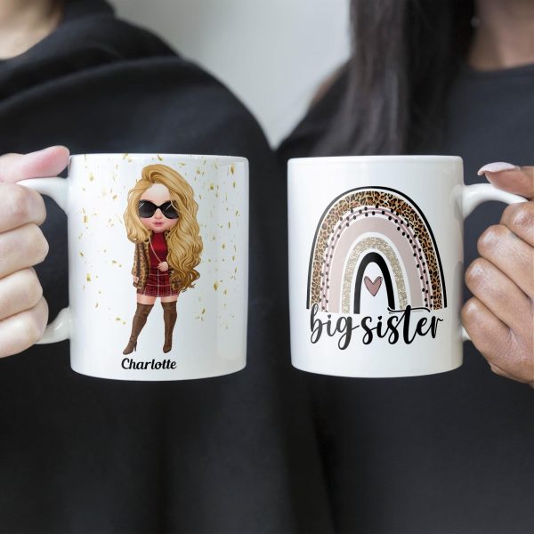 Big Sister - Personalized Mug - Birthday Gift For Sisters - Fashion Girls Big Sister - Personalized Mug - Birthday Gift For Sisters - Fashion Girls