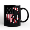 Bigfoot American Flag Personalized Mug, Patriotic Sasquatch Gift with Custom Name Bigfoot American Flag Personalized Mug, Patriotic Sasquatch Gift with Custom Name