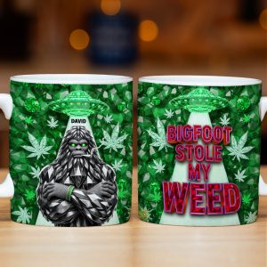 Bigfoot Green Stuff Mug - Personalized Gifts For Smoking Lovers 03tgtn130625