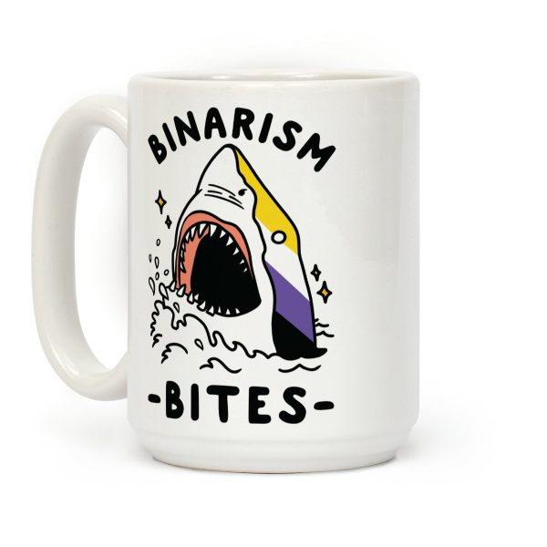 Binarism Bites Non-Binary Coffee Mug Binarism Bites Non-Binary Coffee Mug