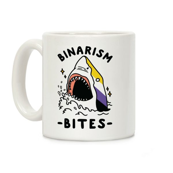 Binarism Bites Non-Binary Coffee Mug Binarism Bites Non-Binary Coffee Mug