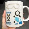 Biomedical Scientist, Magnifying Glass And Lab Essentials - Personalized Custom Coffee Mug - DOC048_MG Biomedical Scientist, Magnifying Glass And Lab Essentials - Personalized Custom Coffee Mug - DOC048_MG