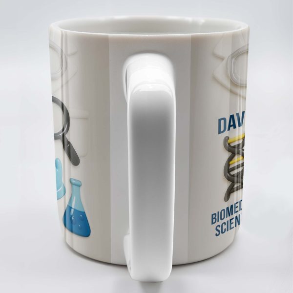 Biomedical Scientist, Magnifying Glass And Lab Essentials - Personalized Custom Coffee Mug - DOC048_MG Biomedical Scientist, Magnifying Glass And Lab Essentials - Personalized Custom Coffee Mug - DOC048_MG