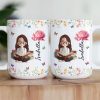 Birth Flower Book Lovers - Personalized Mug Birth Flower Book Lovers - Personalized Mug