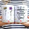Birth Flower Sisters From The Same Garden - 3D Embossed Effect Printed Mug, Personalized White Edge-to-Edge Mug Birth Flower Sisters From The Same Garden - 3D Embossed Effect Printed Mug, Personalized White Edge-to-Edge Mug