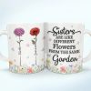 Birth Flower Sisters From The Same Garden - 3D Embossed Effect Printed Mug, Personalized White Edge-to-Edge Mug Birth Flower Sisters From The Same Garden - 3D Embossed Effect Printed Mug, Personalized White Edge-to-Edge Mug