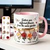 Birth Flowers Coffee Accent Mug - Personalized Gifts For Sisters 02NAMG261225