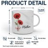 Birth Flowers Mom Grandma Nana - Personalized Marble Mug Birth Flowers Mom Grandma Nana - Personalized Marble Mug