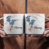 Birth Flowers Mom Grandma Nana - Personalized Marble Mug Birth Flowers Mom Grandma Nana - Personalized Marble Mug