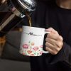 Birth Month Flower Watercolor Blooming In Love - Personalized White Edge-to-Edge Mug Birth Month Flower Watercolor Blooming In Love - Personalized White Edge-to-Edge Mug
