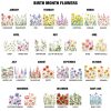 Birth Month Flower Watercolor Blooming In Love - Personalized White Edge-to-Edge Mug Birth Month Flower Watercolor Blooming In Love - Personalized White Edge-to-Edge Mug