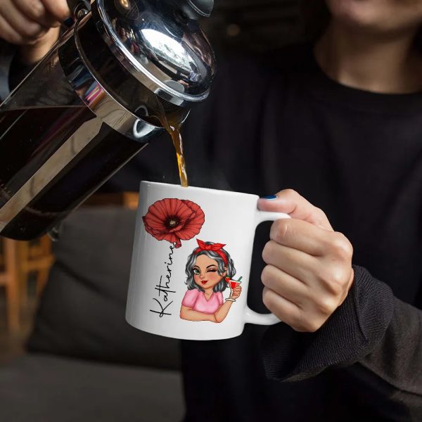 Birth Month Flowers Woman Bloom Where You're Planted - Personalized Mug Birth Month Flowers Woman Bloom Where You're Planted - Personalized Mug