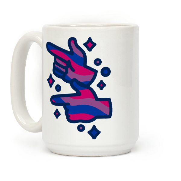 Bisexual Pride Finger Guns Coffee Mug Bisexual Pride Finger Guns Coffee Mug