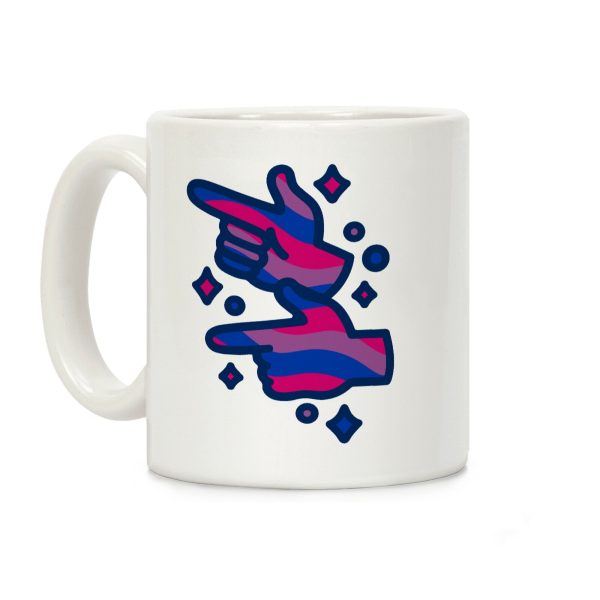 Bisexual Pride Finger Guns Coffee Mug Bisexual Pride Finger Guns Coffee Mug