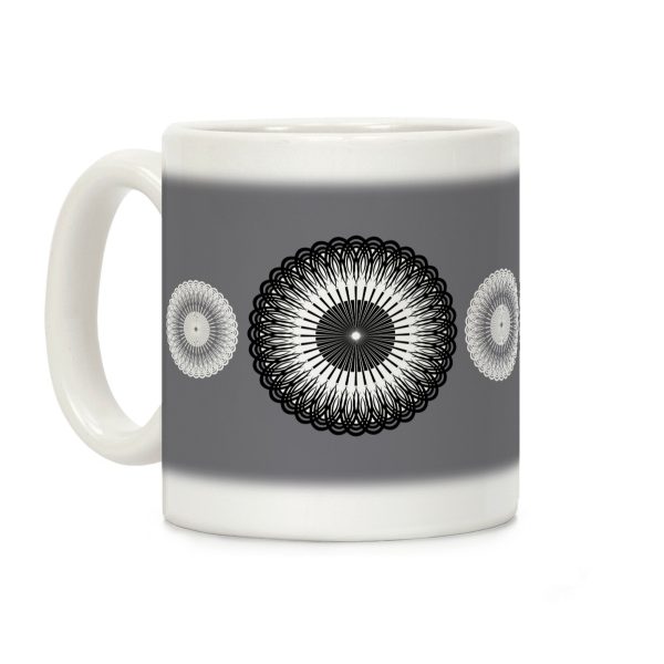 Black and White Flower Mandala Coffee Mug Black and White Flower Mandala Coffee Mug