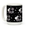 Black and White Radials and Circles Pattern Coffee Mug Black and White Radials and Circles Pattern Coffee Mug