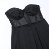 Black Bustier Slit Midi Dress Black Bustier Slit Midi Dress