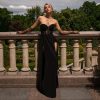 Black Bustier Slit Midi Dress Black Bustier Slit Midi Dress