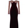 Black Cherry Velvet Lace Long Sleeve Maxi Dress Black Cherry Velvet Lace Long Sleeve Maxi Dress