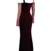 Black Cherry Velvet Lace Long Sleeve Maxi Dress Black Cherry Velvet Lace Long Sleeve Maxi Dress