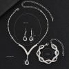 Black Crystal Water Drop Bridal Jewelry Set 3 Piece Black Crystal Water Drop Bridal Jewelry Set 3 Piece
