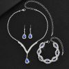 Black Crystal Water Drop Bridal Jewelry Set 3 Piece Black Crystal Water Drop Bridal Jewelry Set 3 Piece