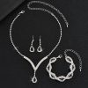 Black Crystal Water Drop Bridal Jewelry Set 3 Piece Black Crystal Water Drop Bridal Jewelry Set 3 Piece