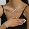 Black Crystal Water Drop Bridal Jewelry Set 3 Piece Black Crystal Water Drop Bridal Jewelry Set 3 Piece