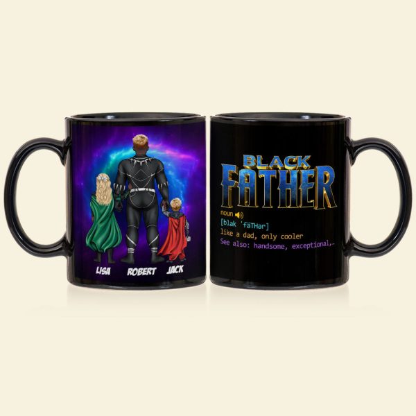 Black Father Personalized Mug Gift For Dad BLM-04HUTI100423 Black Father Personalized Mug Gift For Dad BLM-04HUTI100423