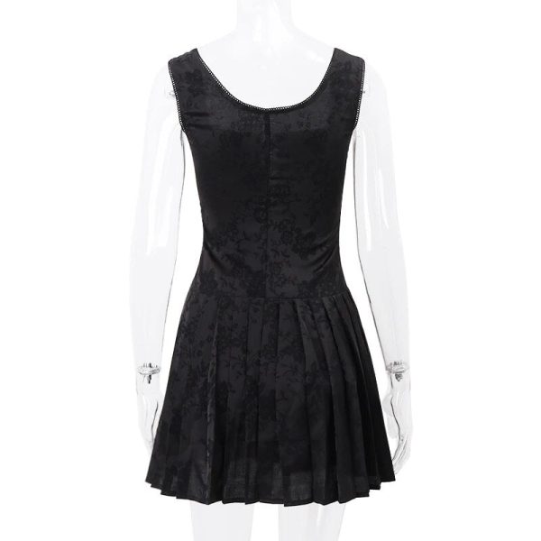 Black Front Lace-Up Mini Dress Black Front Lace-Up Mini Dress