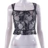 Black Lace Sheer Backless Top Black Lace Sheer Backless Top