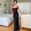 Black Lace Sheer Midi Bodycon Dress Black Lace Sheer Midi Bodycon Dress