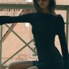 Black Mesh Long Sleeve Backless Mini Dress Black Mesh Long Sleeve Backless Mini Dress