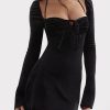 Black velvet Halter Long Sleeve Mini Dress Black velvet Halter Long Sleeve Mini Dress