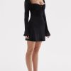 Black velvet Halter Long Sleeve Mini Dress Black velvet Halter Long Sleeve Mini Dress