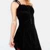 Black Velvet Ruched Bust A-line Mini Dress Black Velvet Ruched Bust A-line Mini Dress
