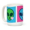 Blowing Kiss Alien Emojis Coffee Mug Blowing Kiss Alien Emojis Coffee Mug