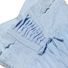 Blue Broderie Anglais Slit Midi Dress Blue Broderie Anglais Slit Midi Dress