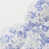 Blue Floral Print Bustier Strap Slit Midi Dress Blue Floral Print Bustier Strap Slit Midi Dress