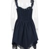 Blue Frill Layered Mini Dress Blue Frill Layered Mini Dress