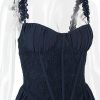 Blue Frill Layered Mini Dress Blue Frill Layered Mini Dress
