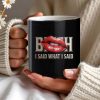 Bold Red Lips With Assertive Quote Mug - Personalized Custom Coffee Mug - DTG004_MG