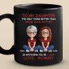 Bonded By Heart, United By Love - Family Personalized Custom Black Mug - Mother's Day, Gift For Mom, Daughter