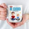 Bonded by Love, Not Just Blood - Family Personalized Custom Mug - Father's Day, Gift For Dad Bonded by Love, Not Just Blood - Family Personalized Custom Mug - Father's Day, Gift For Dad