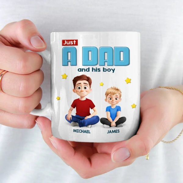 Bonded by Love, Not Just Blood - Family Personalized Custom Mug - Father's Day, Gift For Dad Bonded by Love, Not Just Blood - Family Personalized Custom Mug - Father's Day, Gift For Dad